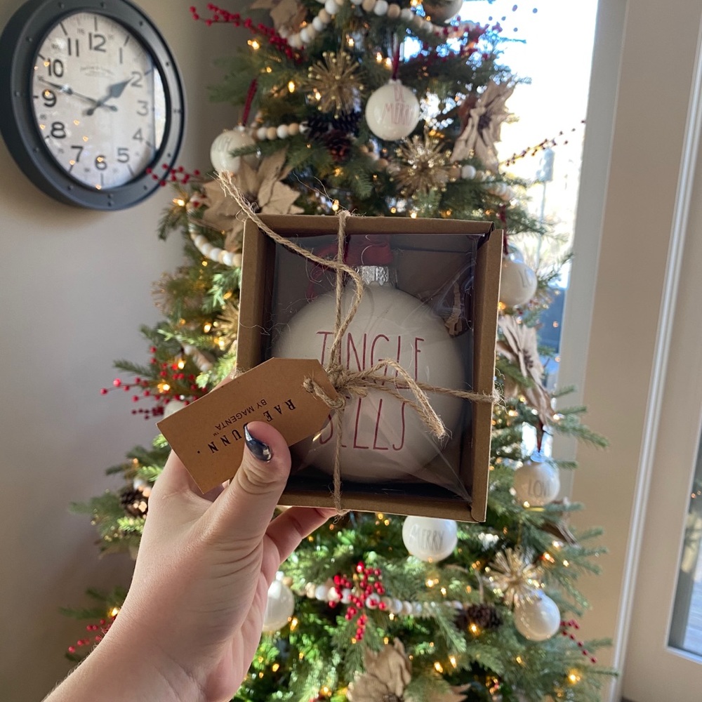 Rae Dunn large jingle bells ornament